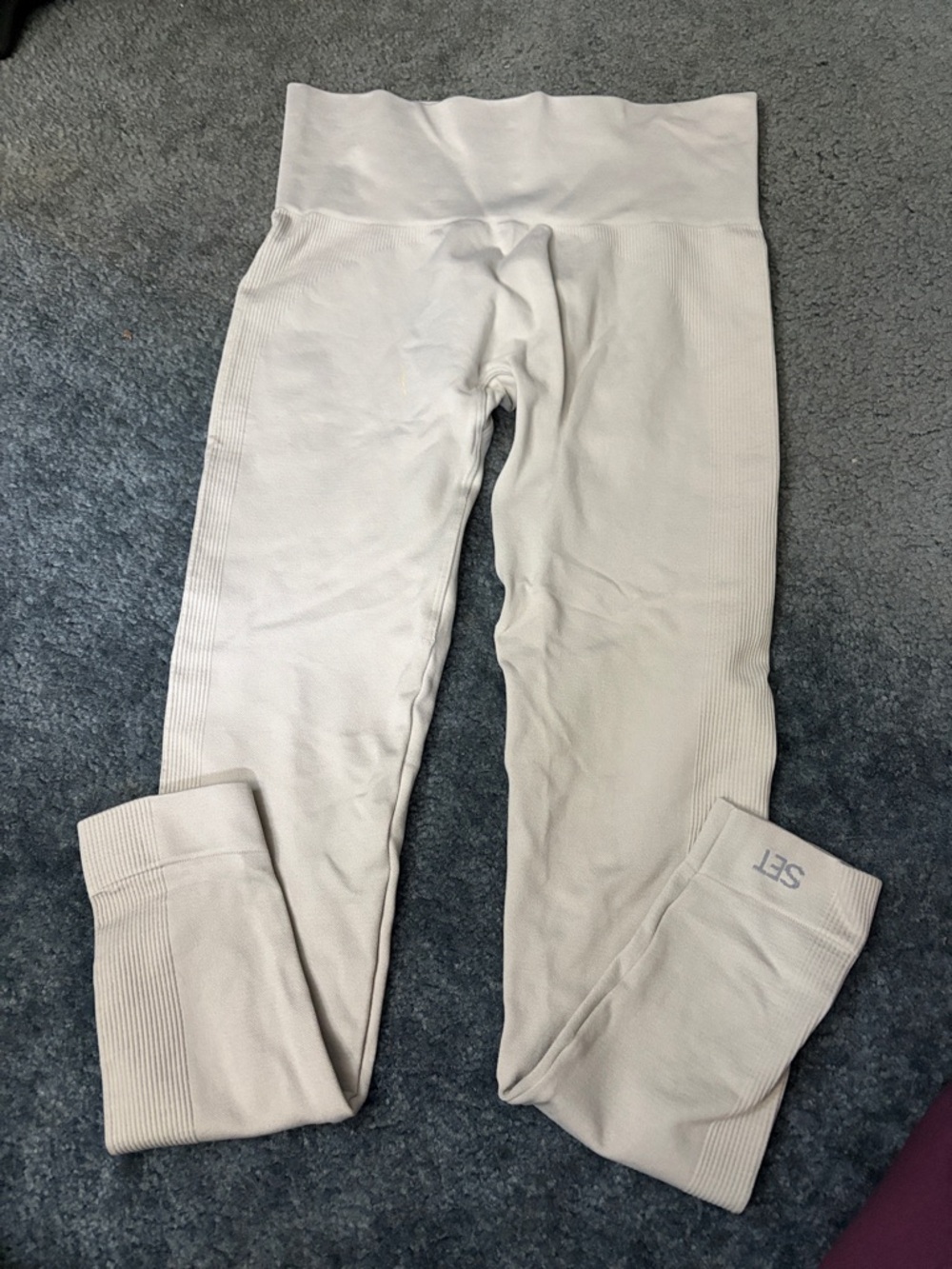 SET Active Cream High-Waist Seamless Leggings